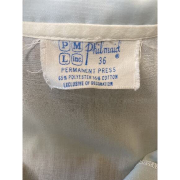 Vintage PHILMAID Two Piece PAJAMA SET SIZE 36 Embroidered M/ L Daisy Women’s - Picture 8 of 16